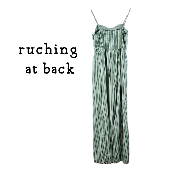 Band of Gypsies Striped Green Jumpsuit - Picture 5 of 8